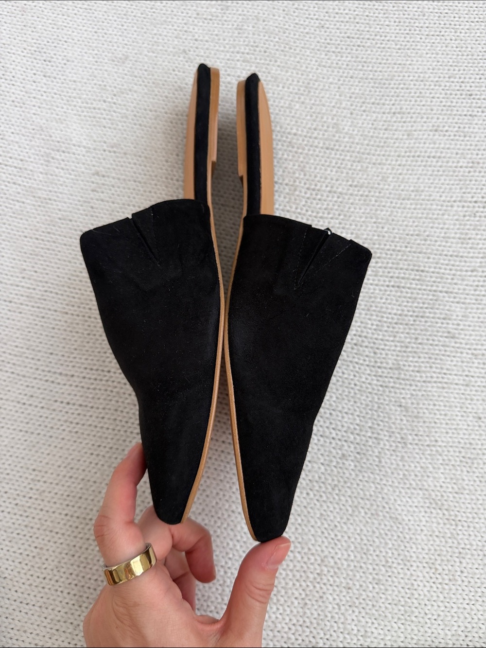 Garnet Hill Made In Spain Slide On Mules Black Size 40 - Picture 4 of 5